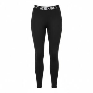 Gymshark Black Logo Waistband Leggings Medium Stretch Active Workout Yoga Pants